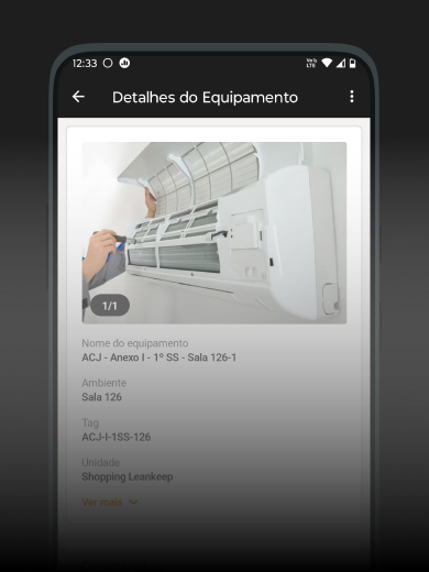 Fotos e anexos no app